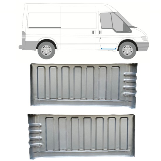 Priek durų vidaus skarda už Ford Transit 2000-2013 / Kairė + Dešinė / Rinkinys 15056