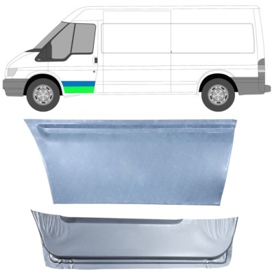 Priekinių durų vidinė dalis už Ford Transit 2000-2013 / Kairė / Rinkinys 14544
