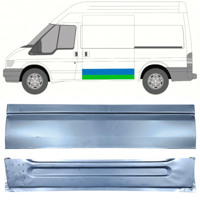 Stumdomų durų vidinė + išorinė dalis už Ford Transit 2000-2013  / MWB / LWB / Kairė /  12667