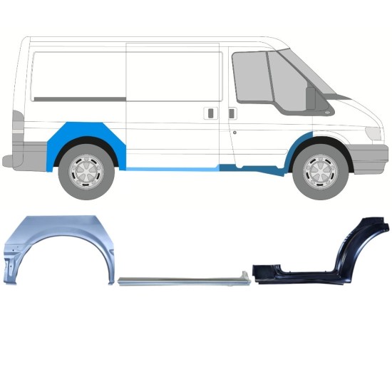 Remonto komplektas už Ford Transit 2000-2013 / Dešinė / 15022 Remonto komplektas už Ford Transit 2000-2013 / Dešinė / 15022