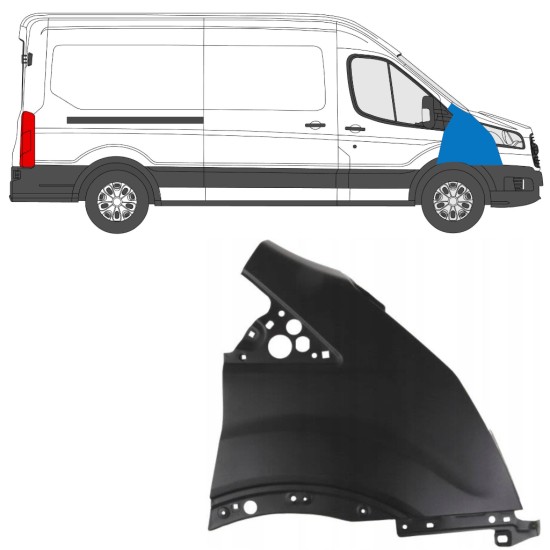 Priekinis sparnas už Ford Transit 2014- 2014-2019 / Dešinė 17092