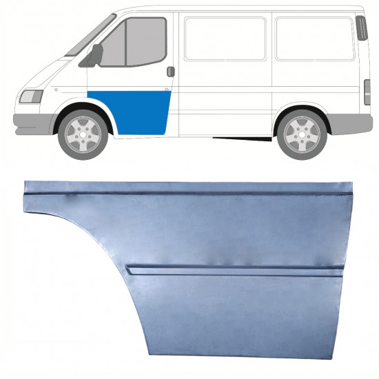 Priekinių durų išorinė dalis už Ford Transit 1985-2000 / Kairė 8422