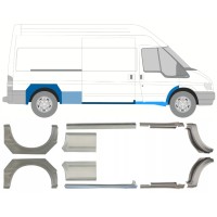 Slenkstis apatinė + sparnas galinis už Ford Transit 2000-2013 / Kairė + Dešinė / Rinkinys 10640