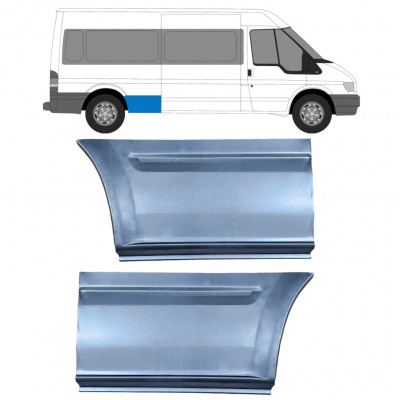 Galinė arka už Ford Transit 2000- / LWB / Kairė + Dešinė / Rinkinys 9663