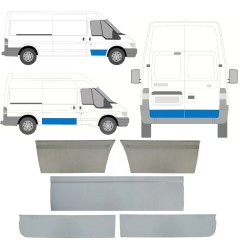Priekinių durų už Ford Transit 2000-2013 / Kairė + Dešinė / Rinkinys 11387