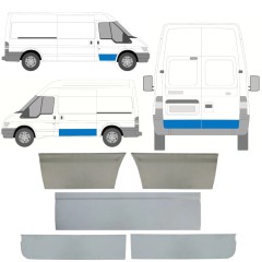Priekinių durų už Ford Transit 2000-2013 / Kairė + Dešinė / Rinkinys 11389