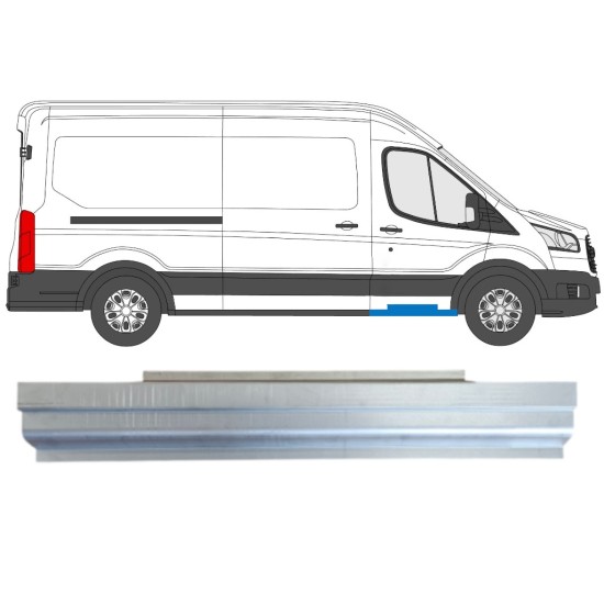 Slenkstis, apatinė už Ford Transit 2014- / Kairė = Dešinė (simetriška) 14737