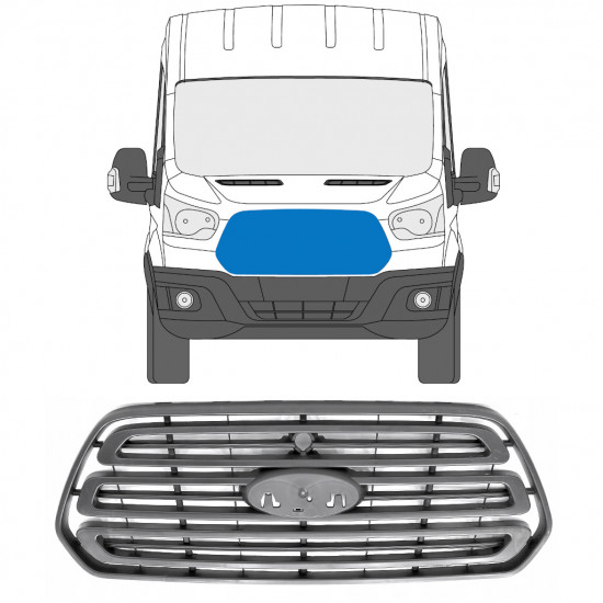 Pilkos grotelės už Ford Transit 2014- 8030