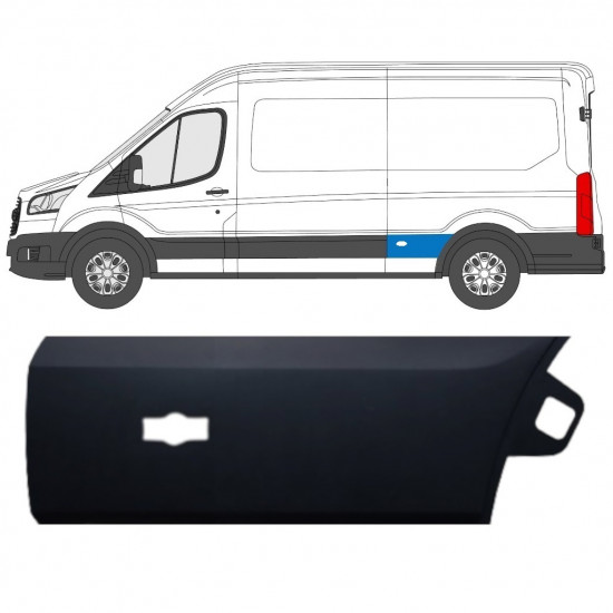 Sparno juosta galinio sparno už Ford Transit 2014-  / LWB / Kairė 11689