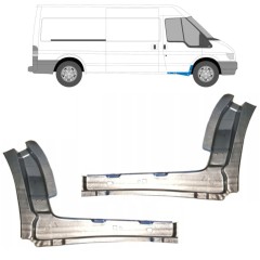 Slenkstis vidinė dalis už Ford Transit 2000-2013 / Kairė + Dešinė / Rinkinys 11909