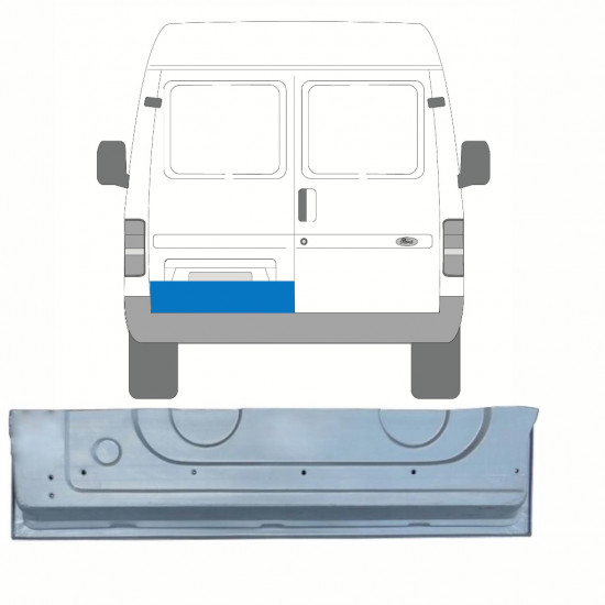 Galinių durų dalis už Ford Transit 1985-2000 / Kairė 8445