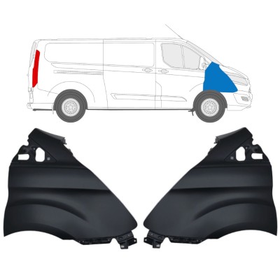 Priekinis sparnas už Ford Transit Custom 2013-2017 / Kairė + Dešinė / Rinkinys 17097