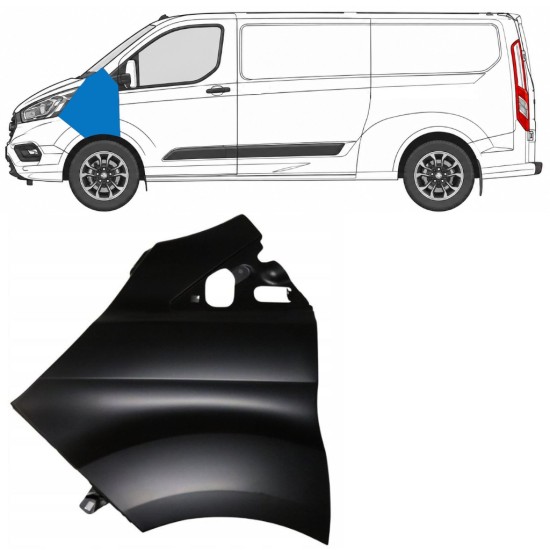 Priekinis sparnas už Ford Transit Custom 2017-2021 / Kairė 17099