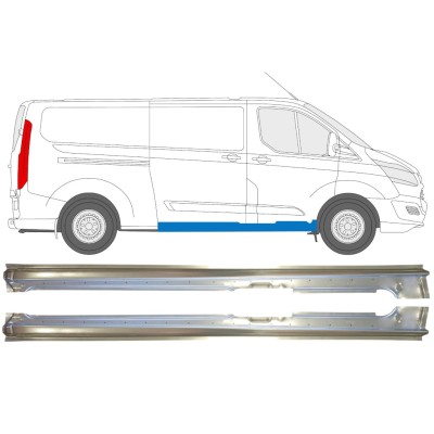 Slenkstis po slankiojančiomis durimis už Ford Transit Custom 2013- / Kairė + Dešinė / Rinkinys 14646