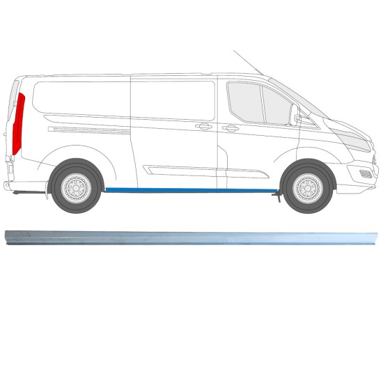 Slenkstis apatinė dalis už Ford Transit Custom 2013-2023 / Dešinė 16894