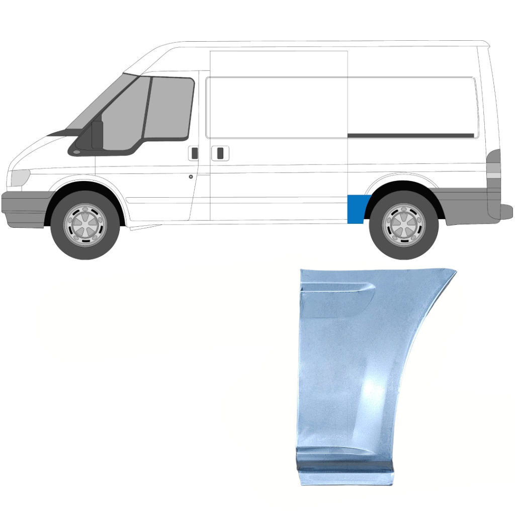 Galinė Arka Už Ford Transit 2000- / Mwb / Kairė 7165