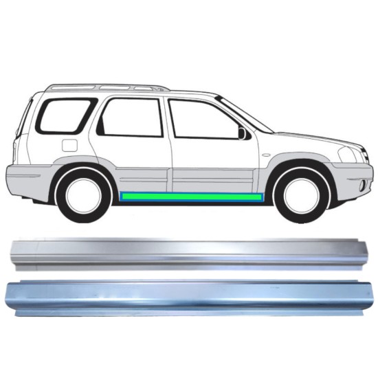 Slenkstis apatinė + vidinė slenksčio dalis už Mazda Tribute 2001-2008 / Kairė = Dešinė (simetriška) 15598
