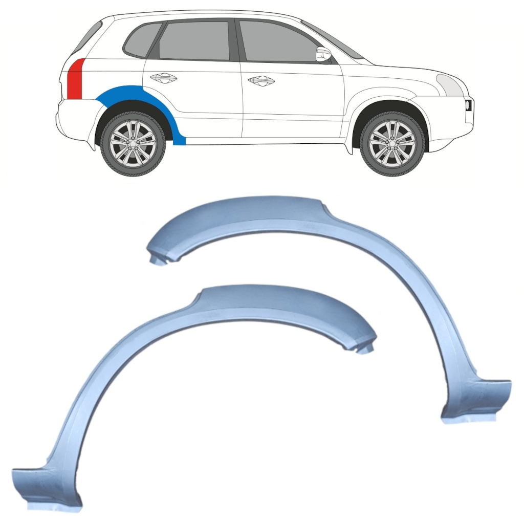 Galinė Arka Už Hyundai Tucson 2004-2010 / Kairė + Dešinė / Rinkinys 10013