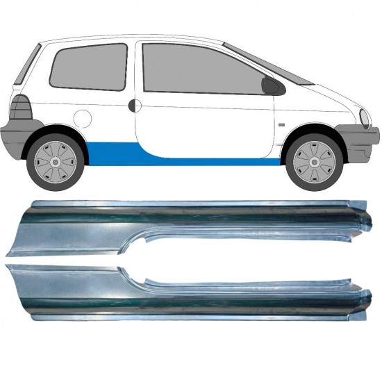 Slenkstis, apatinė už Renault Twingo 1993-2007 / Kairė + Dešinė / Rinkinys 9523