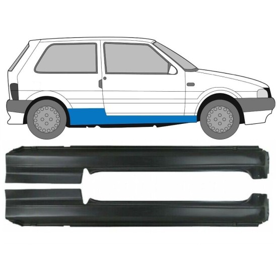 Visas slenkstis už Fiat Uno 1983-2002 / Kairė + Dešinė / Rinkinys 16718