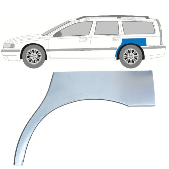 Galinė arka už Volvo S70 V70 2000-2007 / Kairė 17212