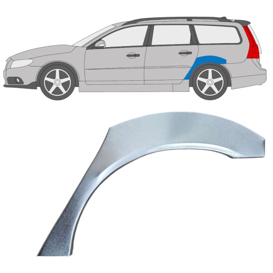 Galinė arka už Volvo V70 2007-2016 / Kairė 17215
