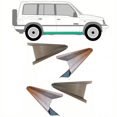 Slenkstis vidinė + išorinė dalis už Suzuki Vitara 1988-1998 / Kairė = Dešinė (simetriška) / Rinkinys 10311