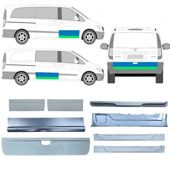 Priekinių durų už Mercedes Vito 2003-2014 / Rinkinys 12629