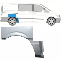 Galinė arka už Mercedes Vito W639 2003-2014 / Dešinė / Rinkinys 9277
