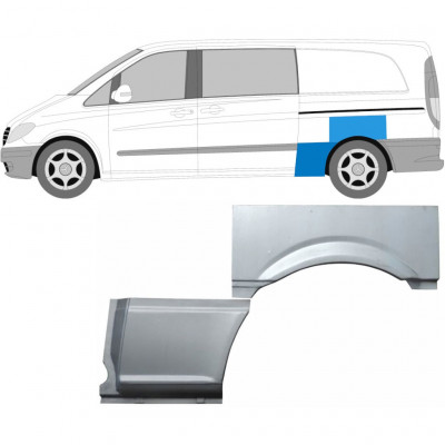 Galinė arka už Mercedes Vito 2003-2010 / Kairė / Rinkinys 9276