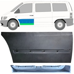 Priekinių durų vidinė + išorinė dalis už Mercedes Vito I W638 1996-2003 / Kairė / Rinkinys 12015