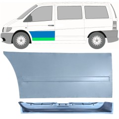 Priekinių durų vidinė + išorinė dalis už Mercedes Vito I W638 1996-2003 / Kairė / Rinkinys 12017