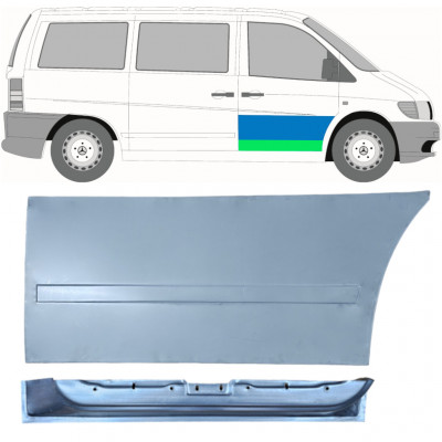 Priekinių durų vidinė + išorinė dalis už Mercedes Vito 1996-2003 / Dešinė / Rinkinys 12016