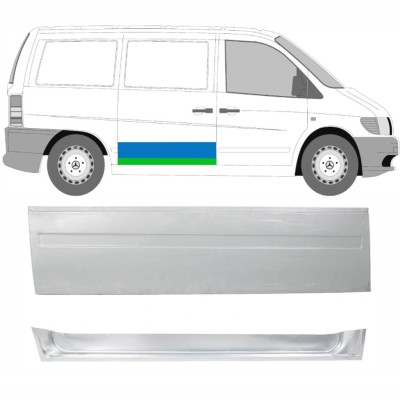 Stumdomų durų vidinė + išorinė dalis už Mercedes Vito I W638 1996-2003 / Dešinė / Rinkinys 16175