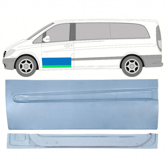 Priekinių durų vidinė + išorinė dalis už Mercedes Vito 2003-2014 / Kairė / Rinkinys 12646