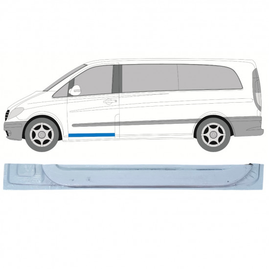 Priekinių durų vidinė dalis už Mercedes Vito 2003-2014 / Kairė 12643