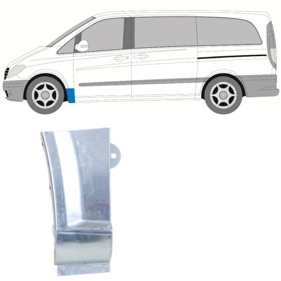 Sparno apatinė dalis už Mercedes Vito W639 2003-2014 / Kairė 16810