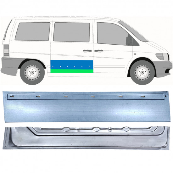 Stumdomų durų vidinė + išorinė dalis už Mercedes Vito 1996-2003 / Dešinė / Rinkinys 12047
