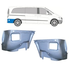 Galinės arkos vidinė dalis už Mercedes Vito W639 2003-2014 / Kairė + Dešinė / Rinkinys 11644