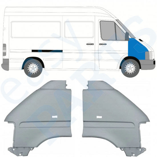 Priekinis sparnas už Volkswagen LT 1996-2005 / Kairė + Dešinė / Rinkinys 9742