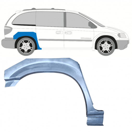 Galinė arka už Chrysler Voyager 2000-2008 / Dešinė 11282