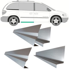 Slenkstis apatinė durų slankiojančių vidinė + išorinė už Chrysler Voyager 2000-2008 / Kairė = Dešinė (simetriška) / Rinkinys 11195