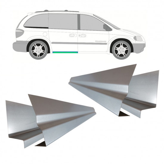 Slenkstis apatinė durų slankiojančių vidinė + išorinė už Chrysler Voyager 2000-2008 11196