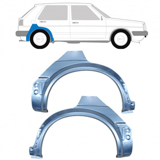 Galinė arka už VW Golf 2 1982- / Kairė + Dešinė / Rinkinys 9679