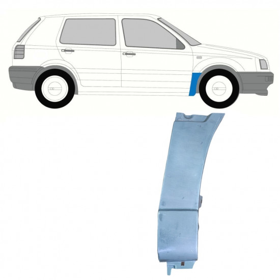 Sparno apatinė dalis už VW Golf 3 1991-1998 / Dešinė 7229