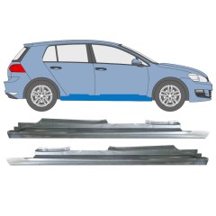 Visas slenkstis už Volkswagen Golf 7 2012- / Kairė + Dešinė / Rinkinys 9973