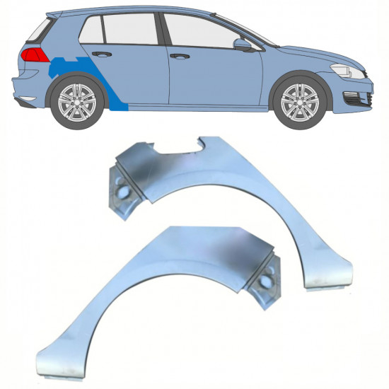 Galinė arka už VW Golf 7 2012- / Kairė + Dešinė / Rinkinys 10393