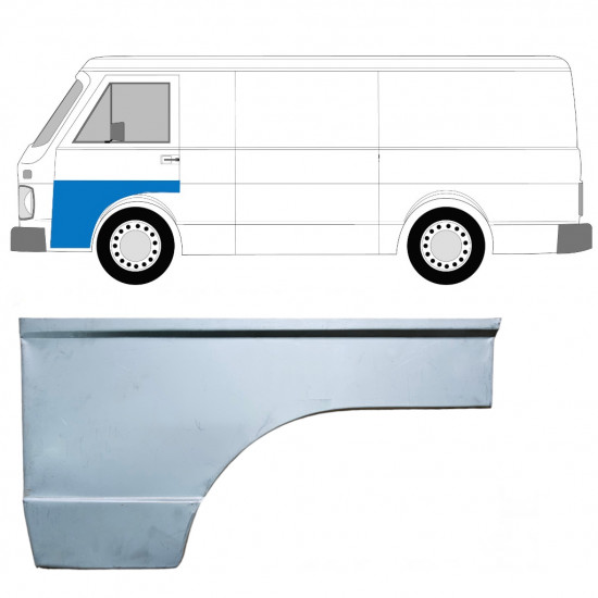 Priekinių durų skarda už Volkswagen LT 1975-1996 / Kairė 7947