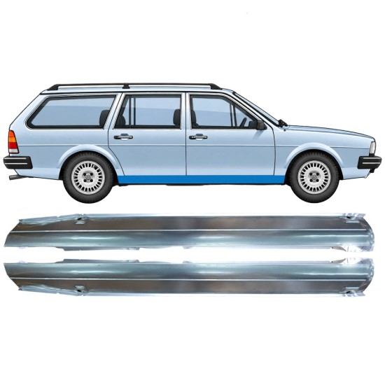 Visas slenkstis už Volkswagen Passat B2 1980-1988 / Kairė + Dešinė / COMBI / SEDAN / HATCHBACK / Rinkinys 9604