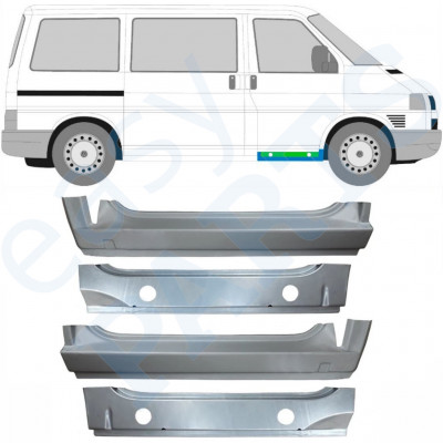 Slenkstis priekinis vidinė + išorinė dalis už VW Transporter T4 1990-2003 / Rinkinys 9907